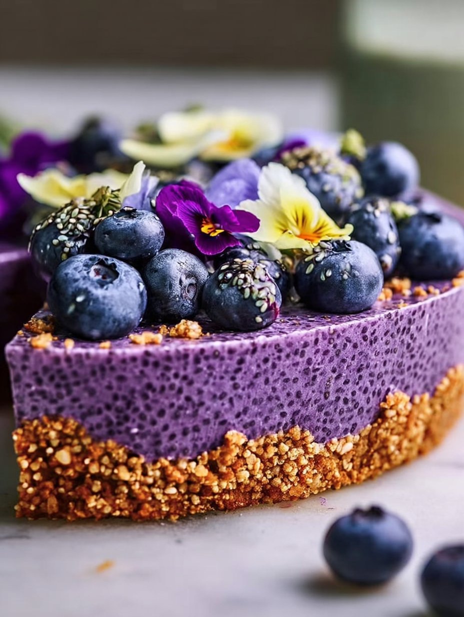 No-Bake Blueberry Chia Seed Pie
