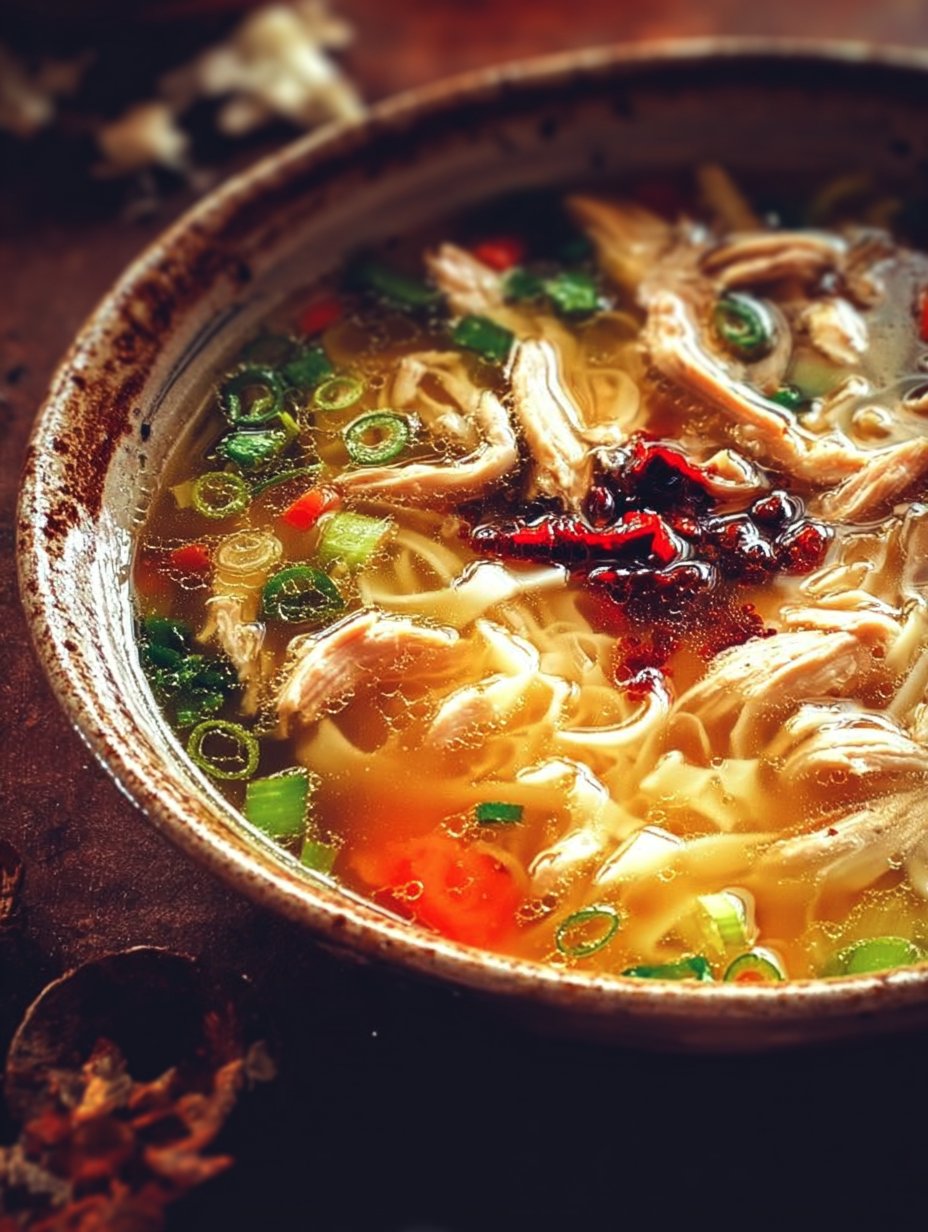 Classic Ginger Garlic Chicken Noodle Soup