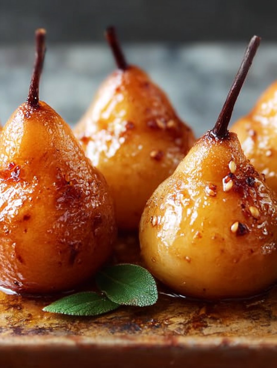 Honey Glazed Baked Pears
