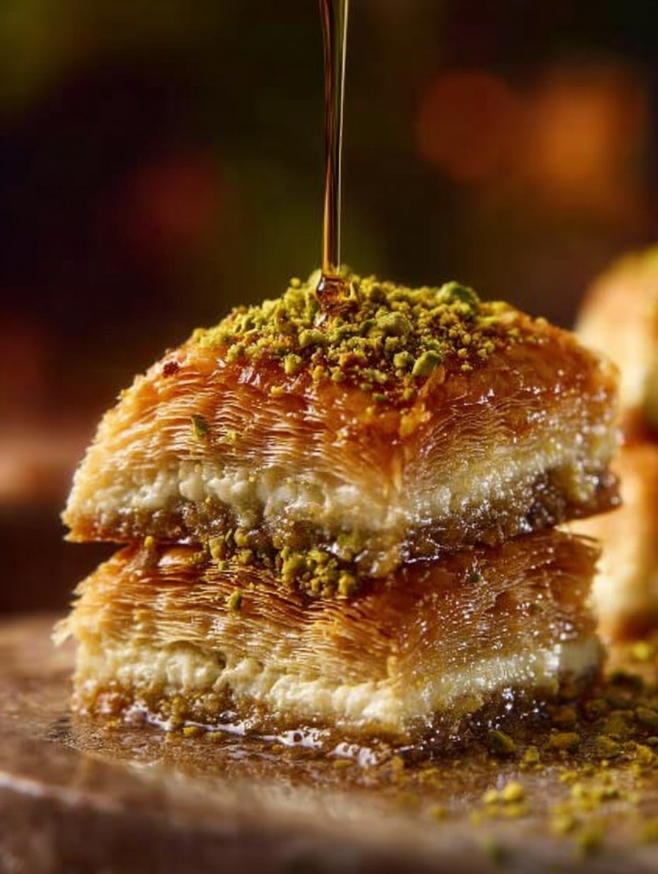 Baklava Pistachio Cheesecake