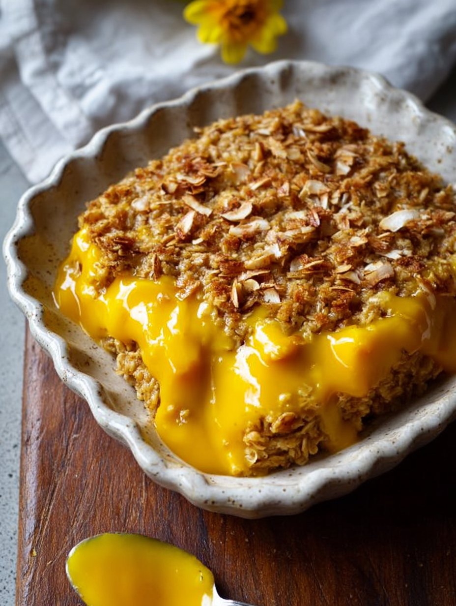 Mango Coconut Baked Oats