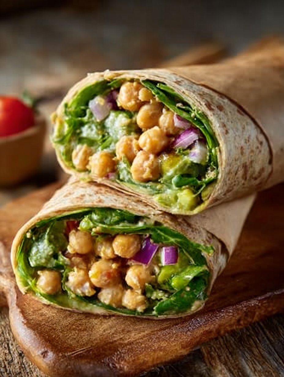 Lemon-Dressed Chickpea Salad Wrap