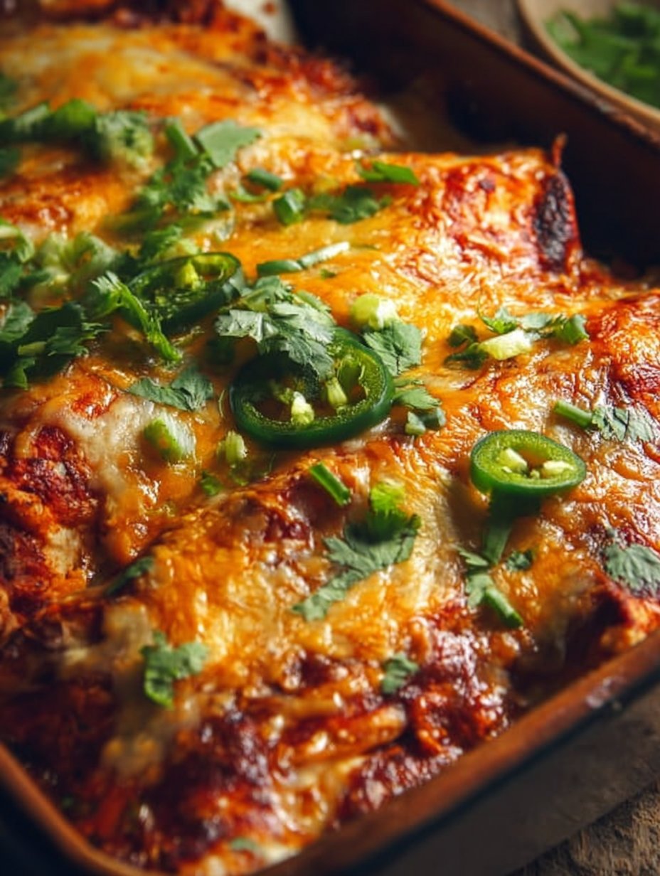 No-Roll Sheet Pan Chicken Enchiladas