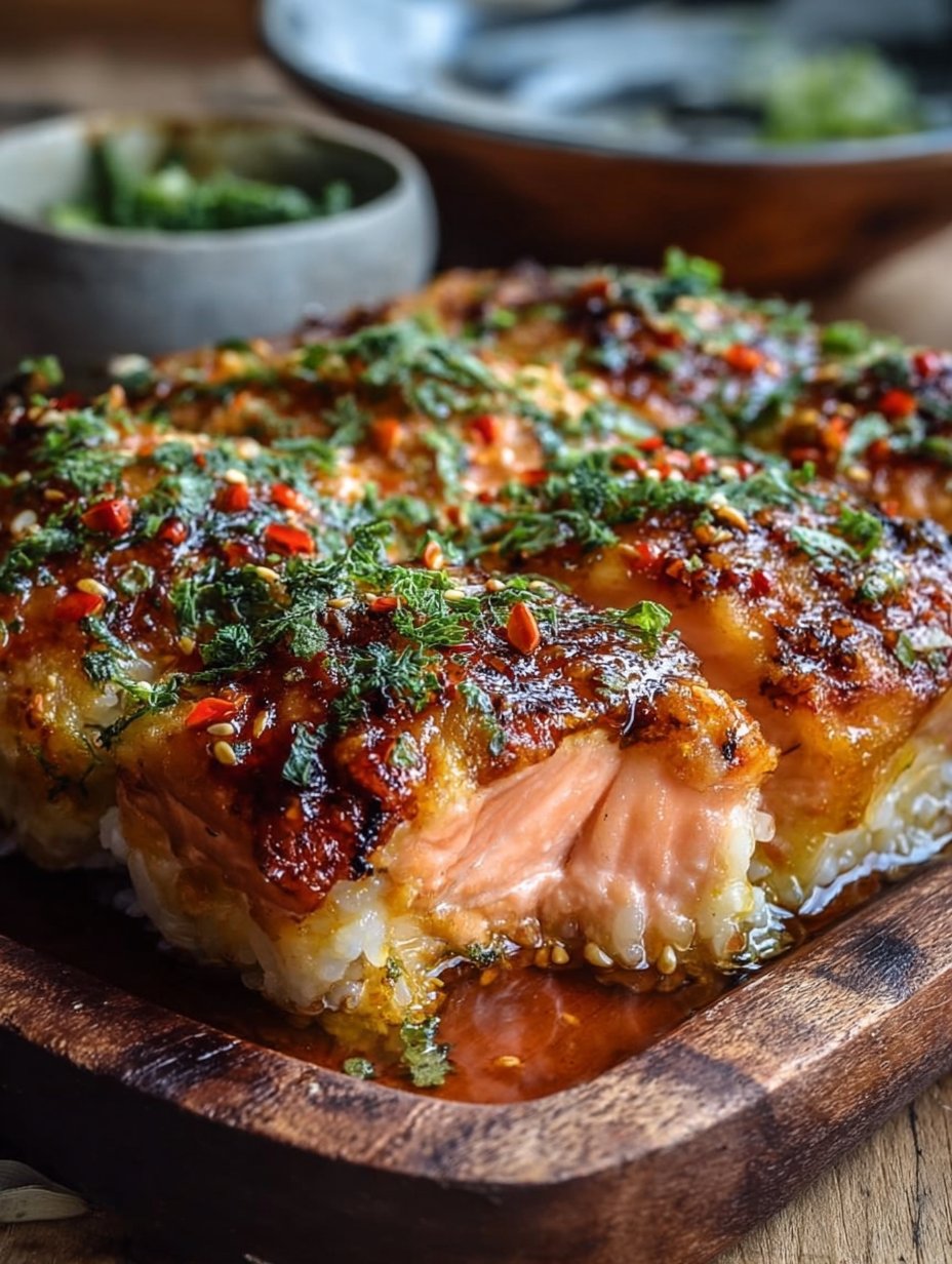 Spicy Salmon Sushi Bake Recipe