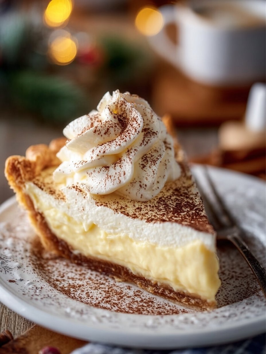 Christmas Eve Cinnamon-Vanilla Custard Pie – Creamy Holiday Dessert Magic