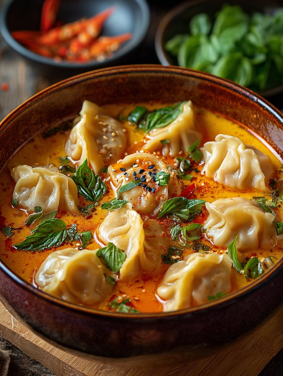 Thai Curry Dumpling Soup – Comforting Pot Sticker Recipe