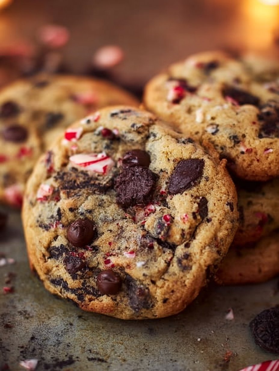 Oreo Chocolate Chip Peppermint Cookies