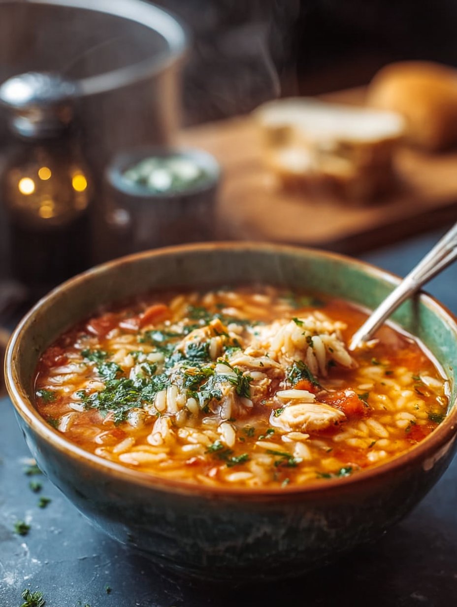 Chicken Orzo Tomato Soup Recipe