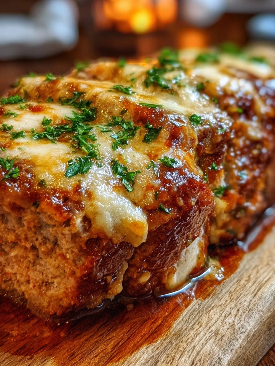 Melt-in-Your-Mouth Garlic Parmesan Chicken Meatloaf