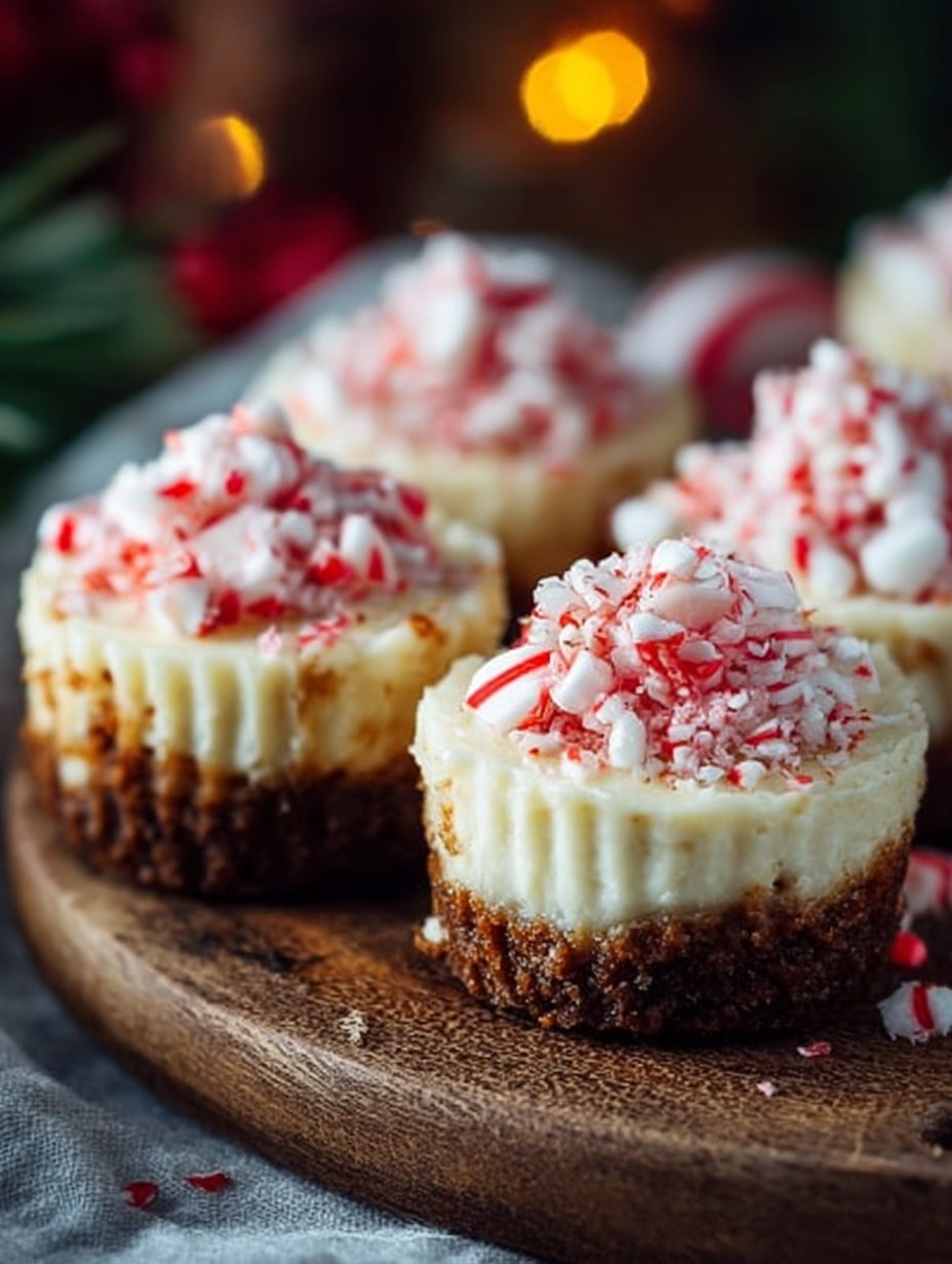 Peppermint Mini Cheesecakes