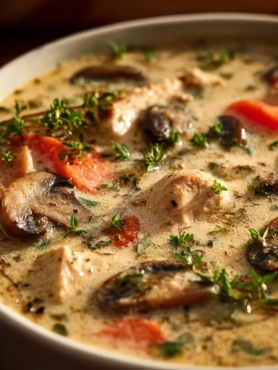 Clean Chicken Mushroom Soup