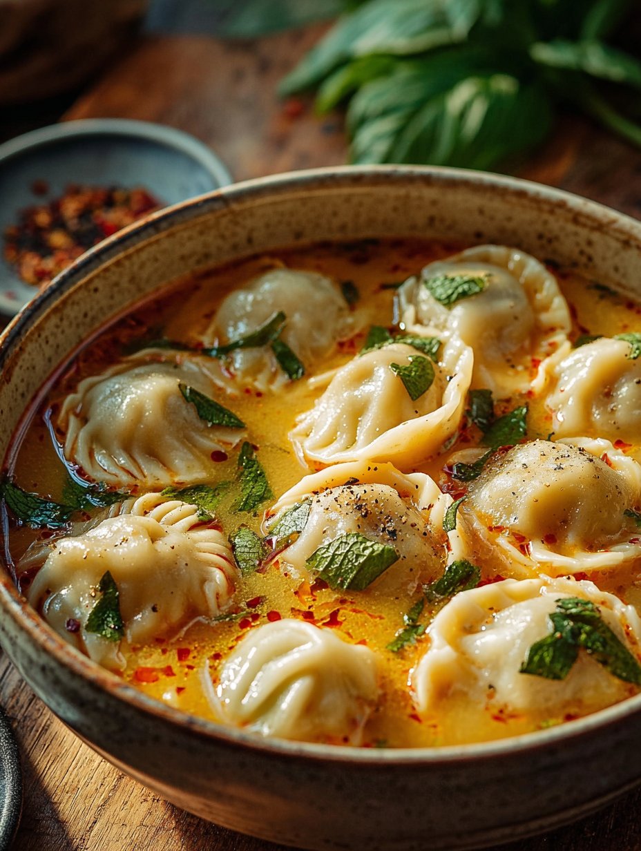 Thai Curry Dumpling Soup – Comforting Pot Sticker Recipe