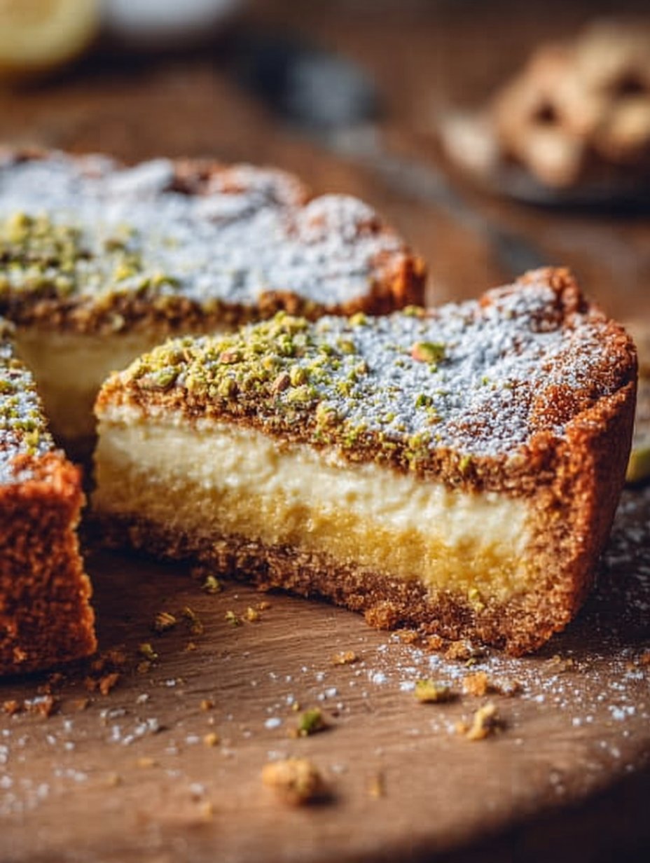 Gooey Pistachio Butter Cake