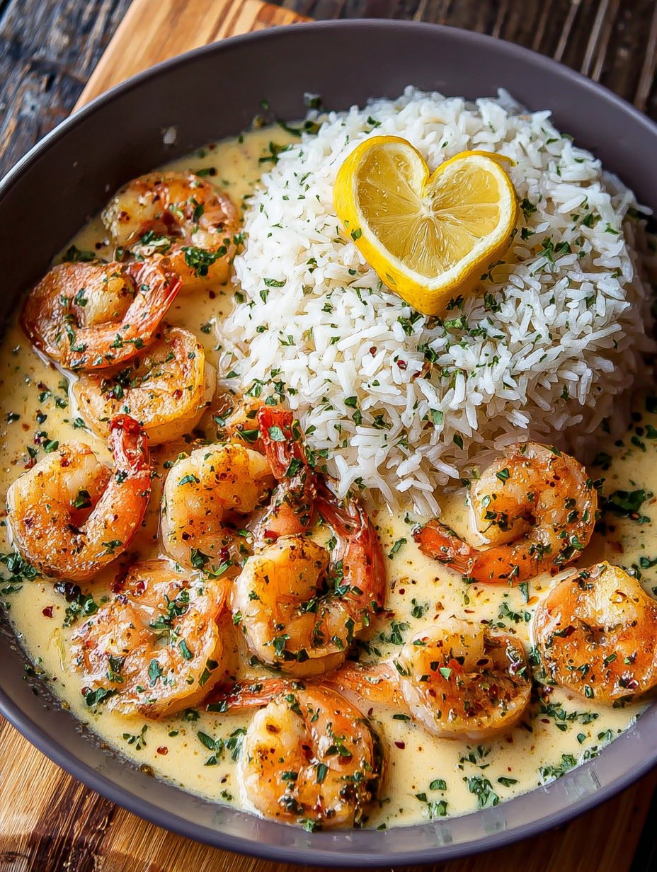 Creamy Garlic Butter Shrimp with Rice: A Quick and Comforting One-Pan Meal