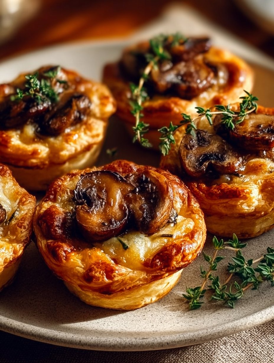 Mini Mushroom and Gruyère Pot Pies with Thyme