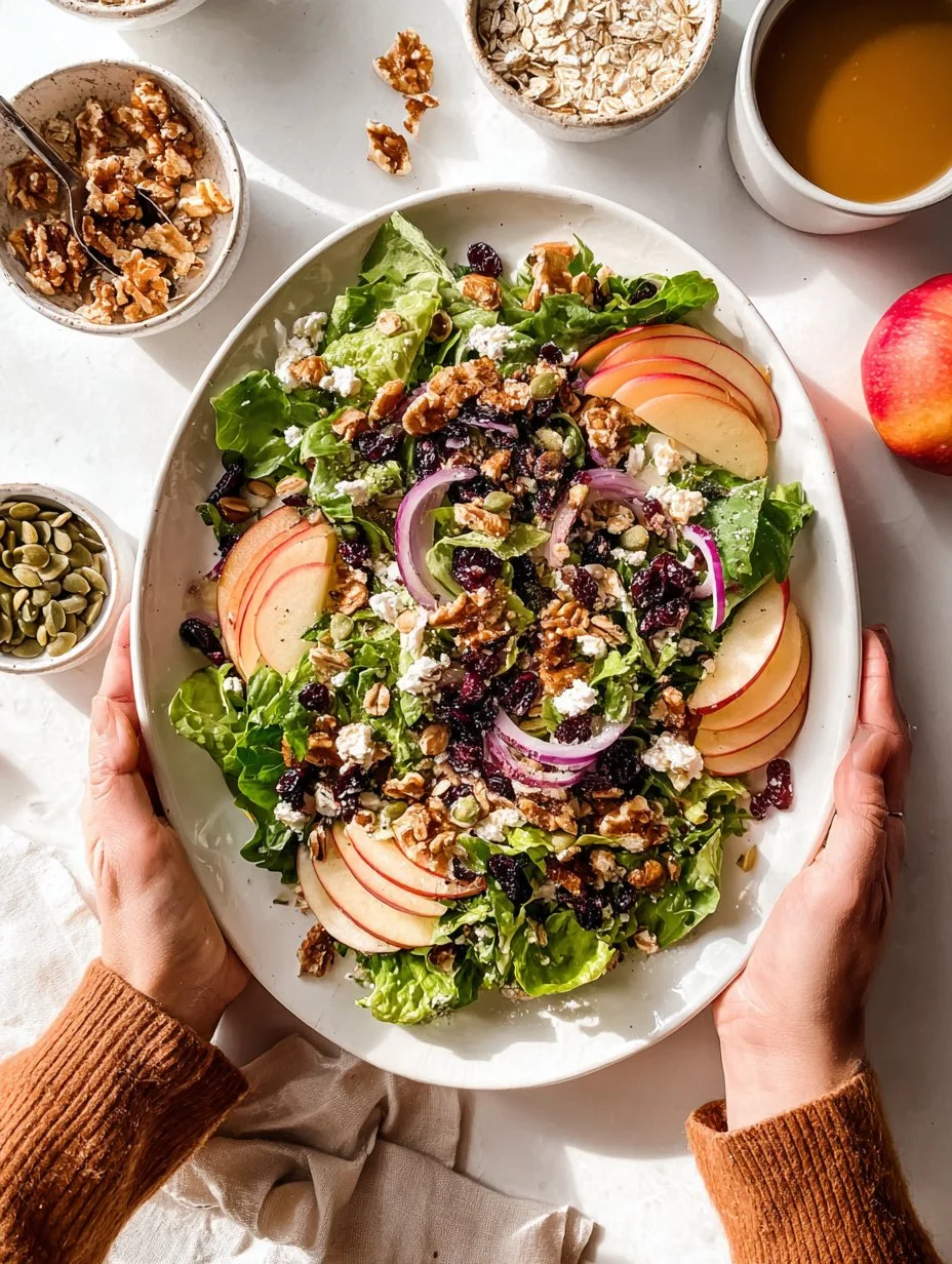 Delicious Apple Walnut Salad with fresh ingredients and nuts