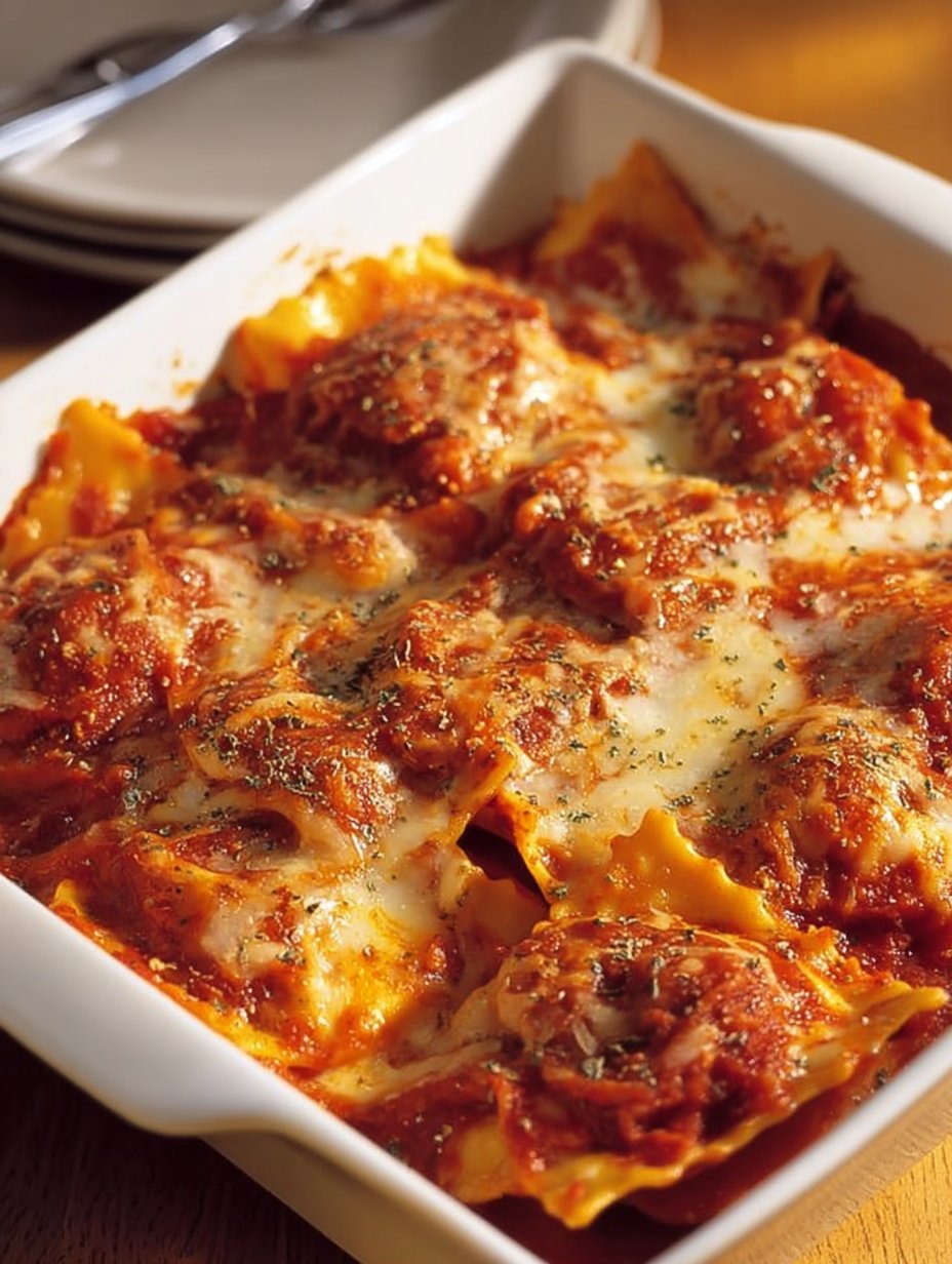 3 Ingredient Ravioli Bake