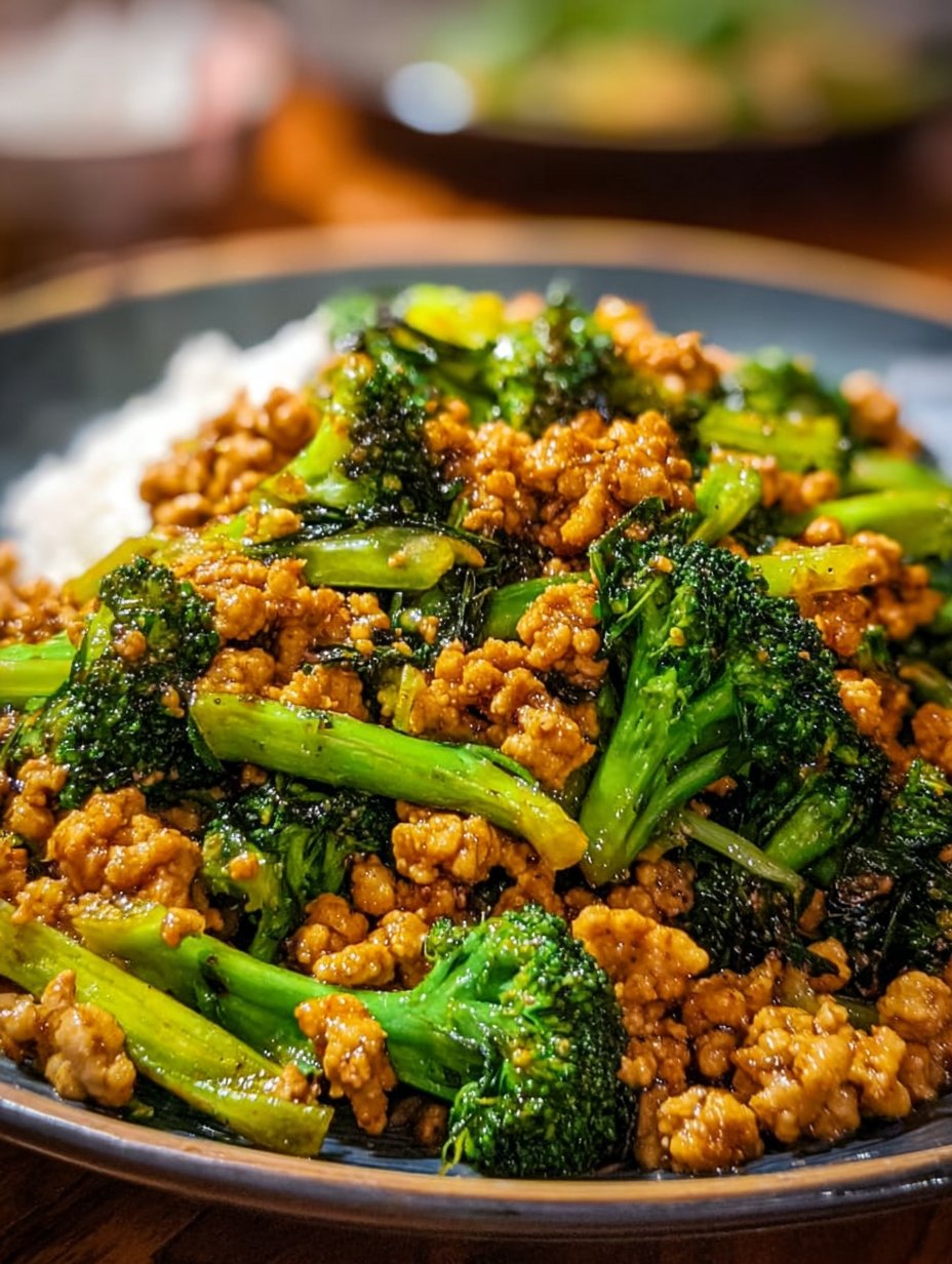 Ground Chicken & Broccoli Stir Fry