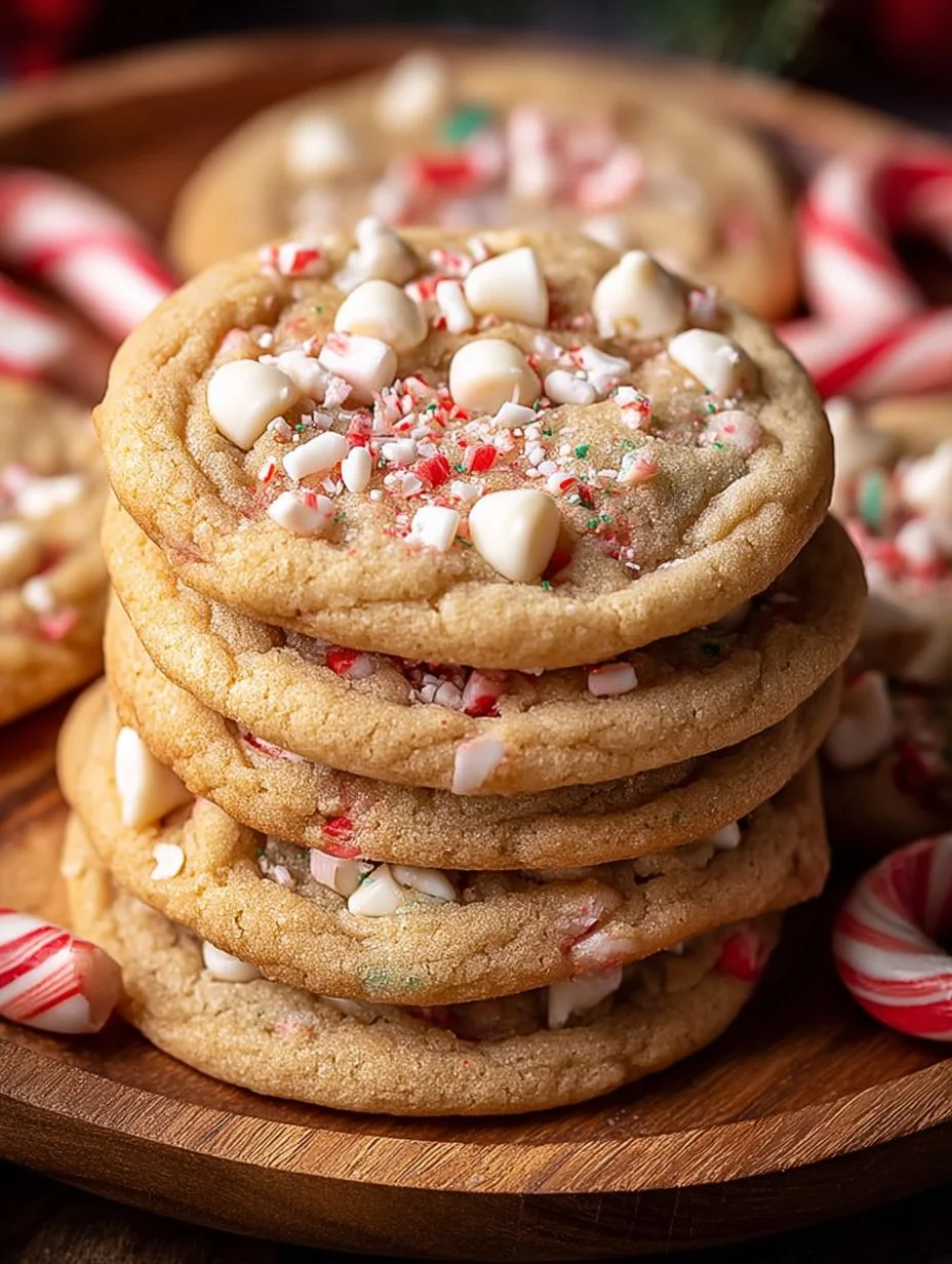 Delicious peppermint cheesecake cookies ready for the holiday season