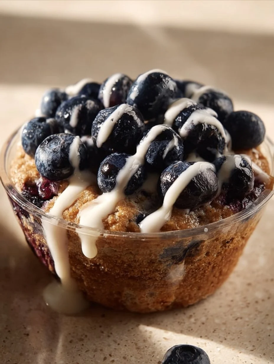 Delicious Blueberry Muffin Bowl topped with fresh blueberries and crumbly topping
