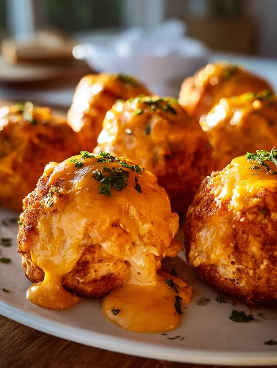 Buffalo Chicken Bombs - spicy and cheesy stuffed deliciousness
