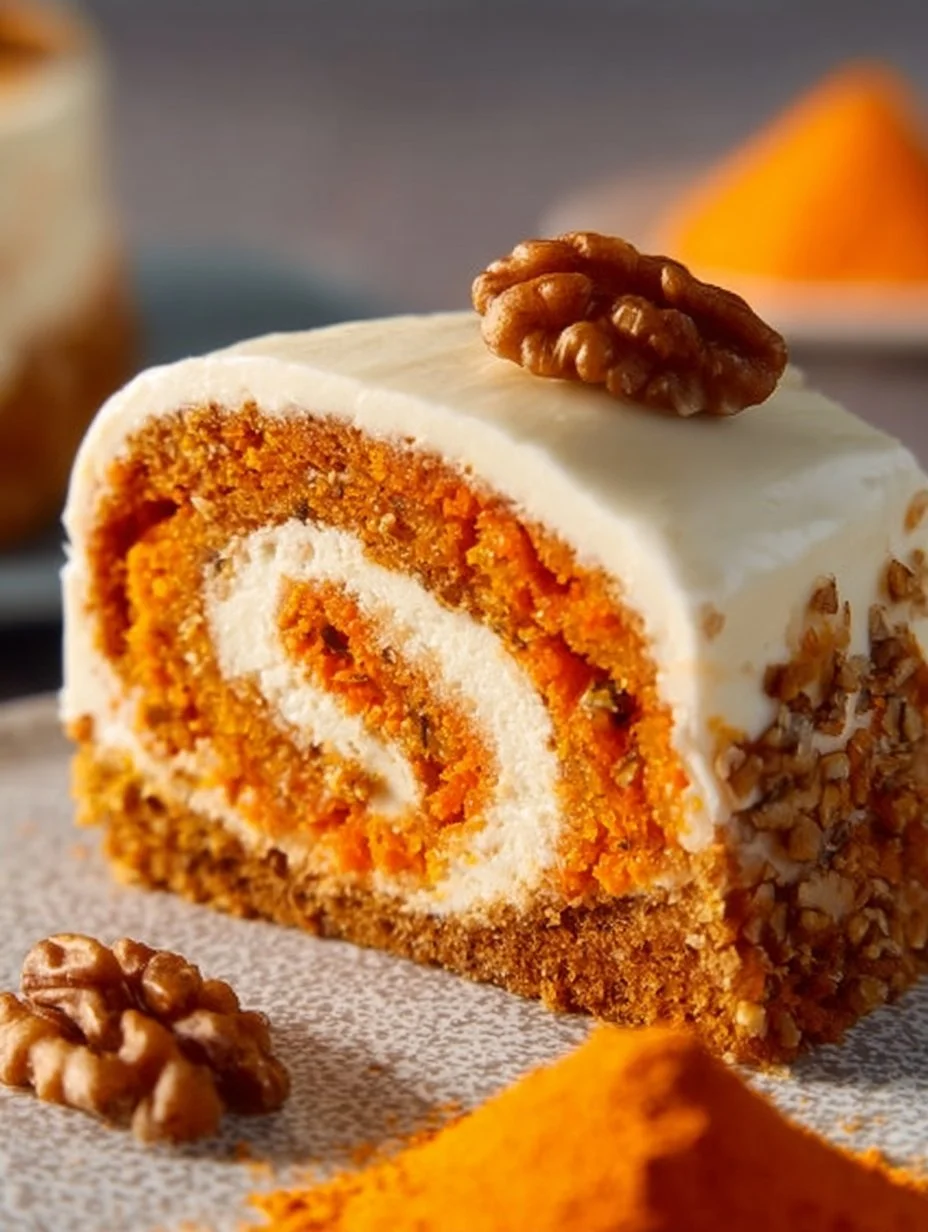 Delicious carrot cake cheesecake topped with cream cheese frosting.