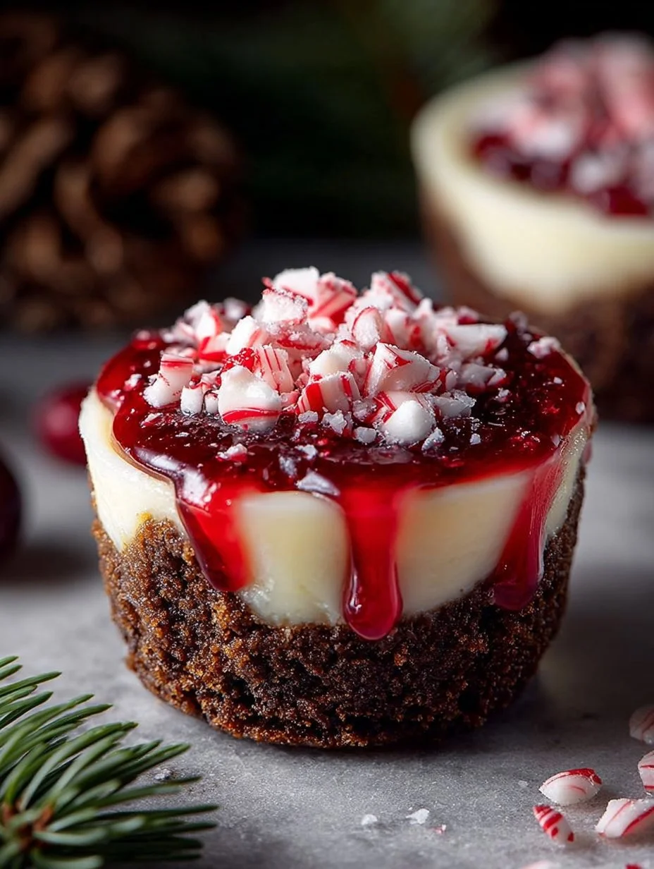 Decadent chocolate peppermint cookie cups decorated with festive peppermint pieces