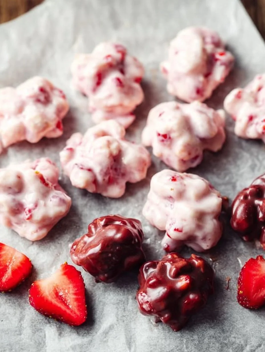 Chocolate strawberry yogurt clusters recipe for a tasty and healthy snack