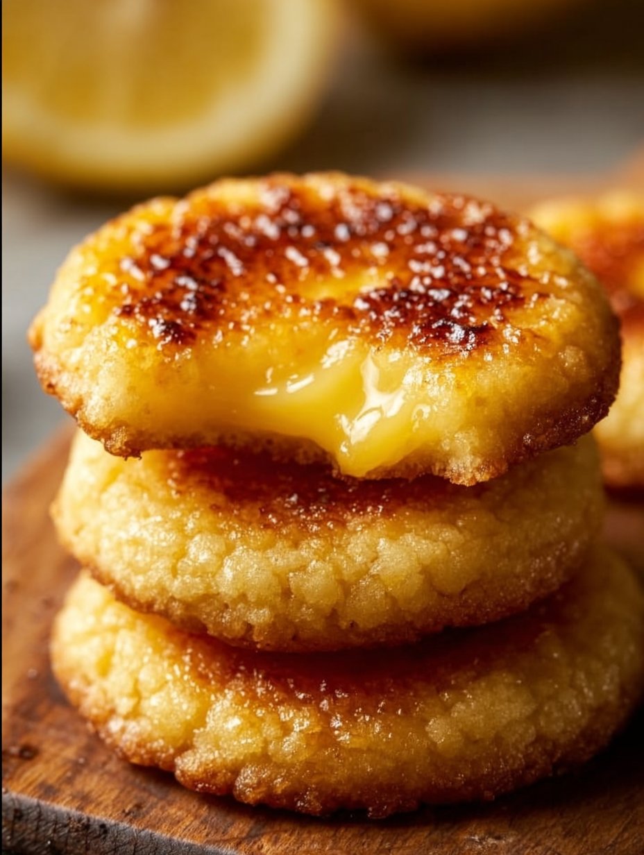 Luscious Lemon Curd Crème Brûlée Cookies