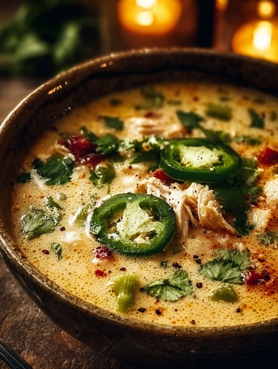 Spicy Jalapeño Popper Chicken Soup