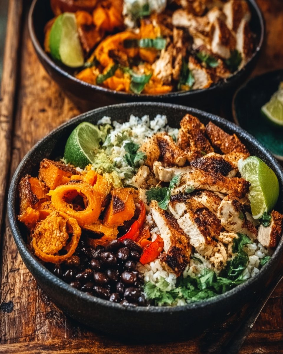 Healthy Chicken & Sweet Potato Rice Bowl