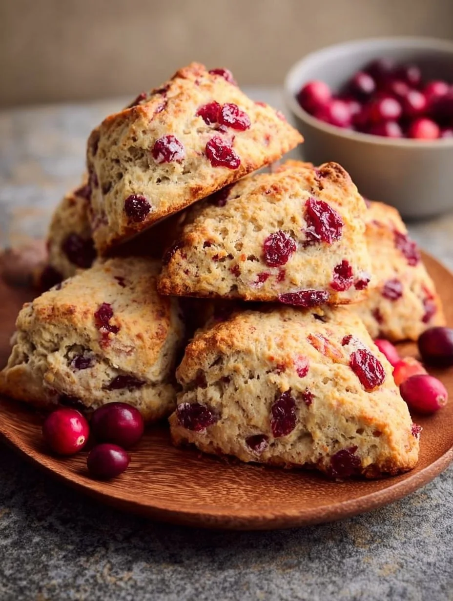 Fresh gluten-free cranberry scones baked to perfection