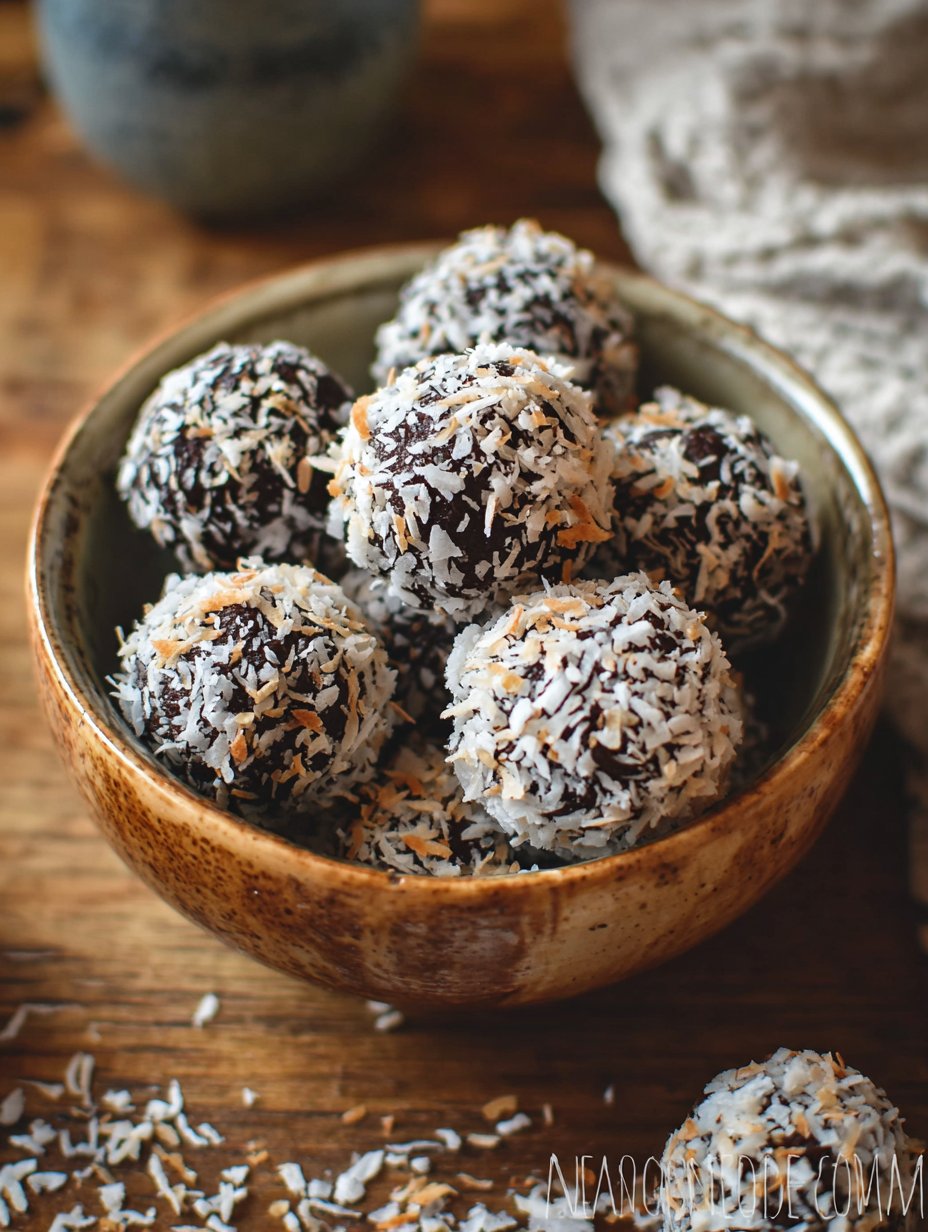 Dark Chocolate Coconut Cream Truffles