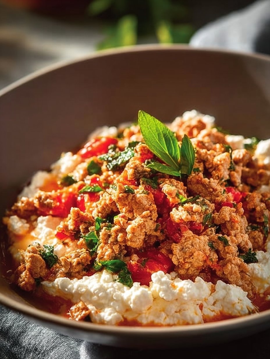 Ground Turkey Cottage Cheese Bake