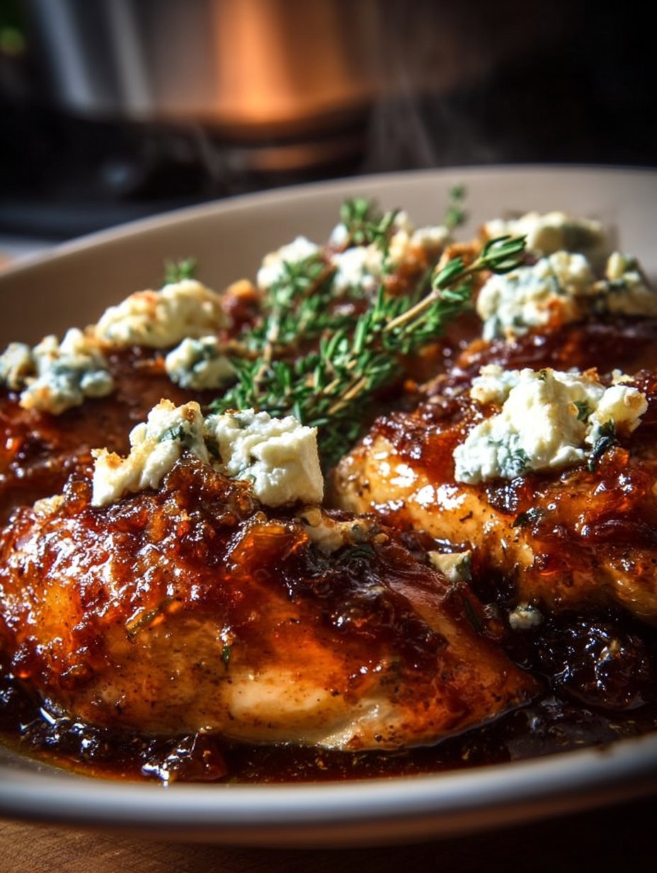Slow Cooker Chicken with Fig Jam and Goat Cheese