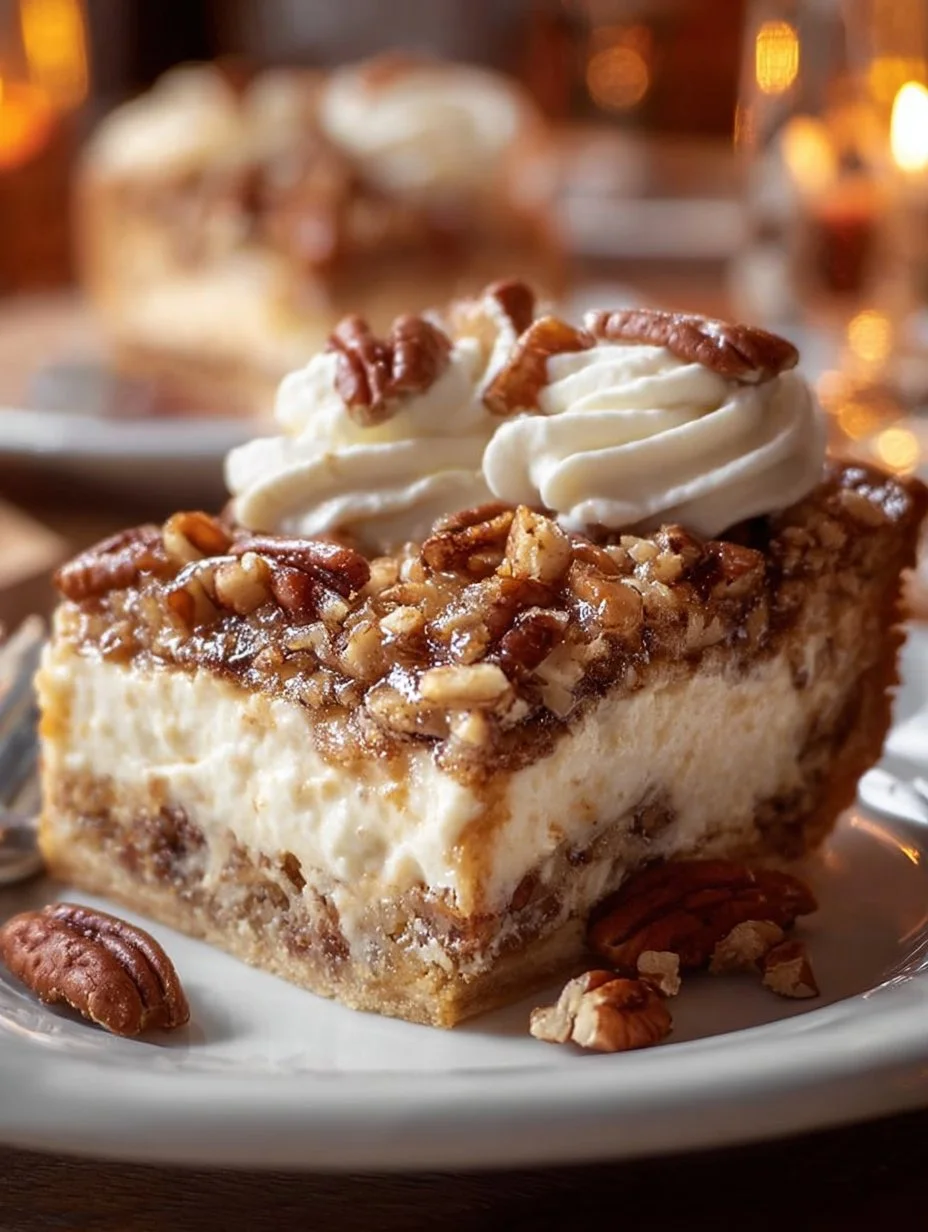 Delicious Pecan Cream Deep Dish Pie with rich filling and crust