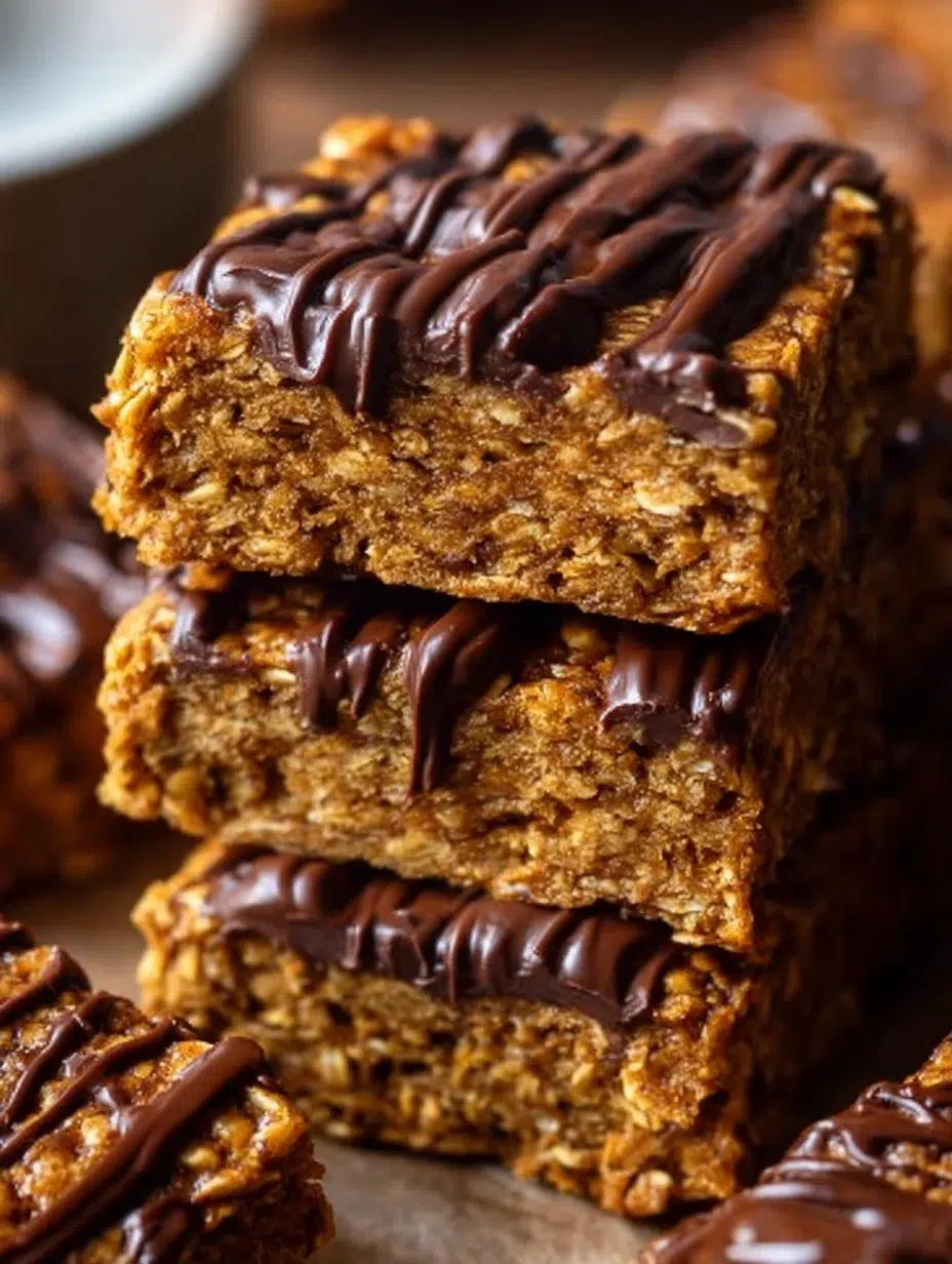 Deliciously moist Pumpkin Oatmeal Bars topped with spices and nuts