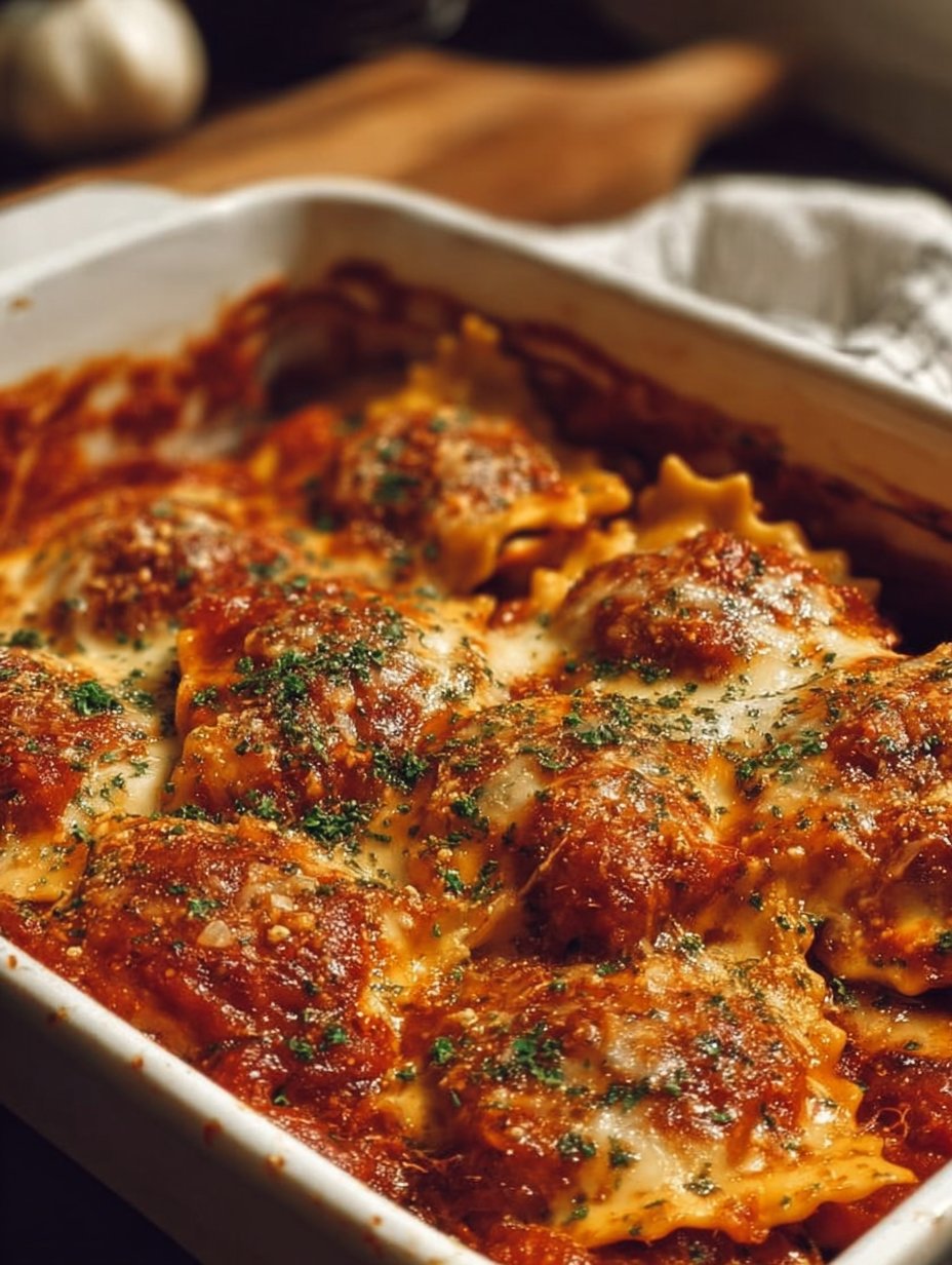 3 Ingredient Ravioli Bake