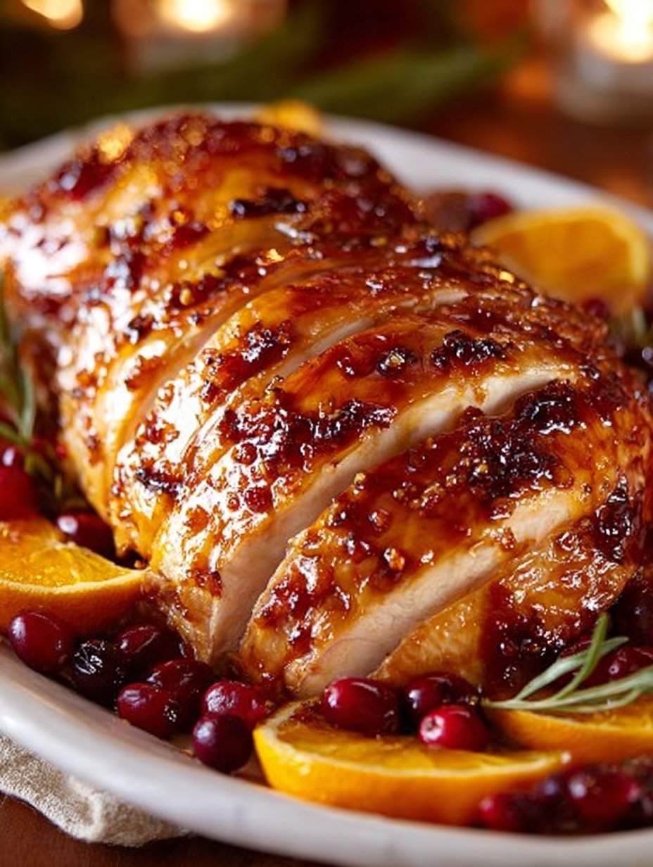 Cranberry Orange Glazed Turkey Breast