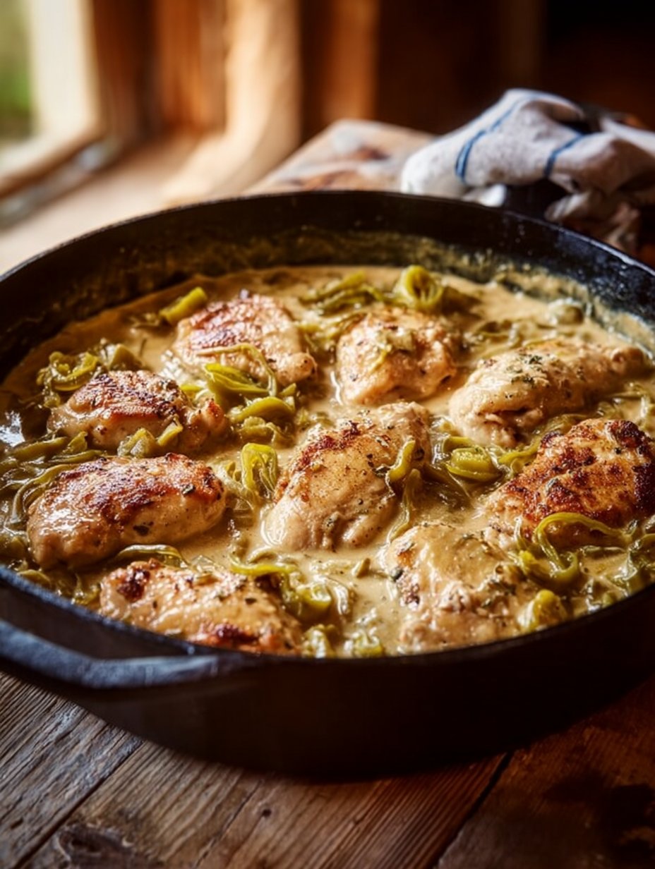Creamy Pepperoncini Chicken Skillet