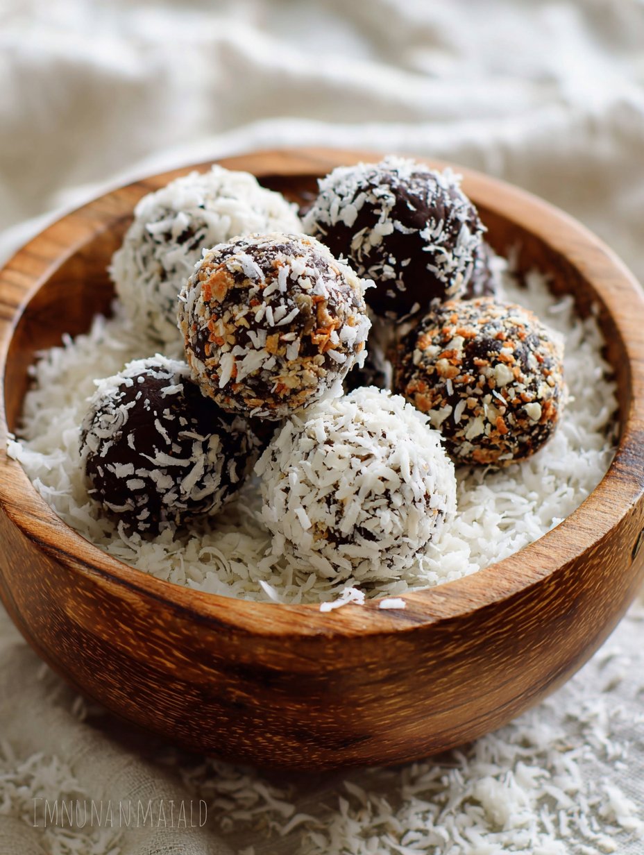 Dark Chocolate Coconut Cream Truffles