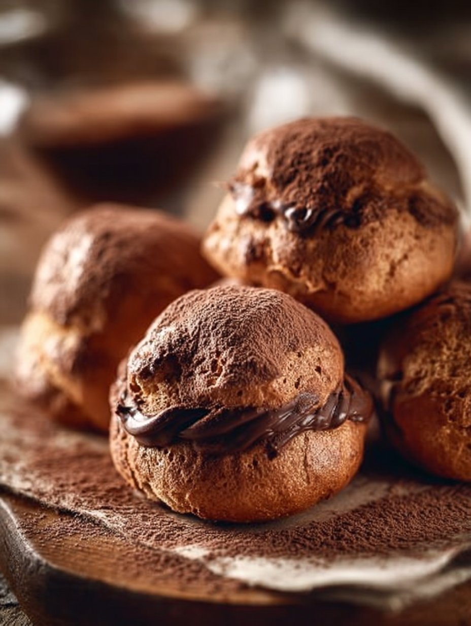 Chocolate Choux Pastry Buns