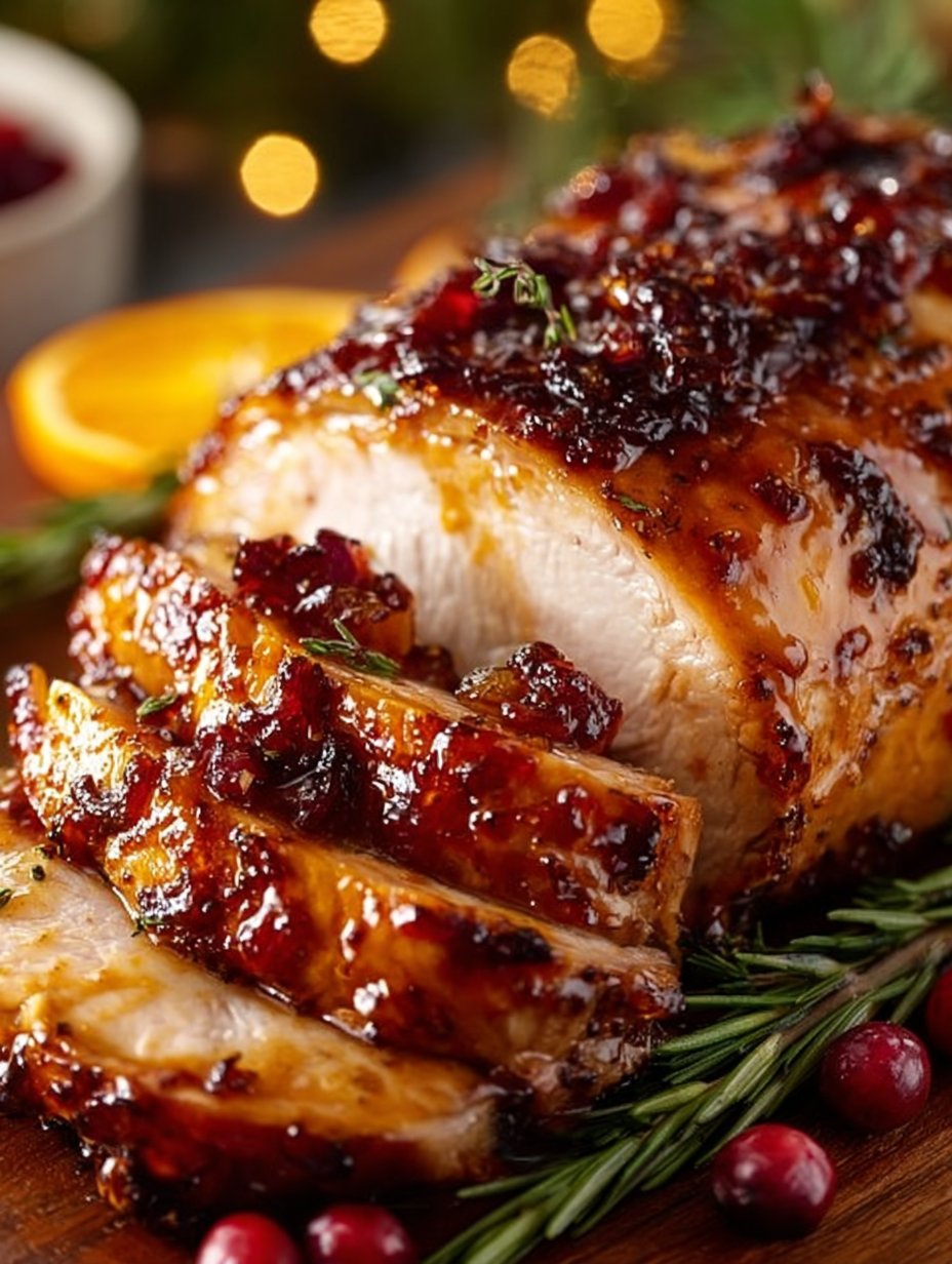 Cranberry Orange Glazed Turkey Breast