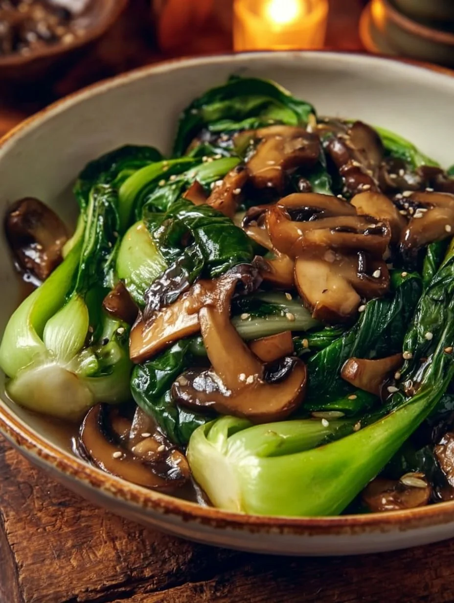 Bok Choy and Mushroom Stir Fry