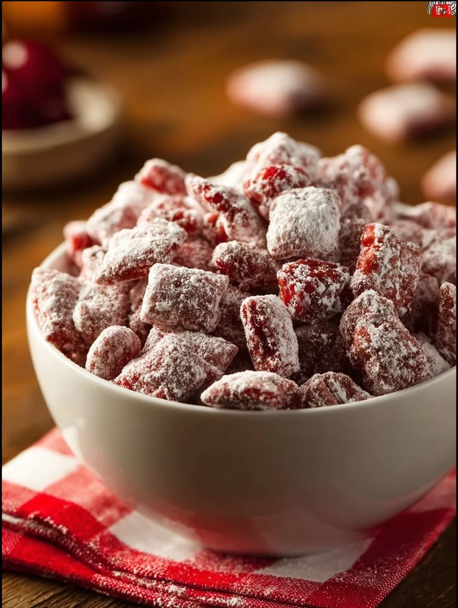 Cherry Cheesecake Puppy Chow