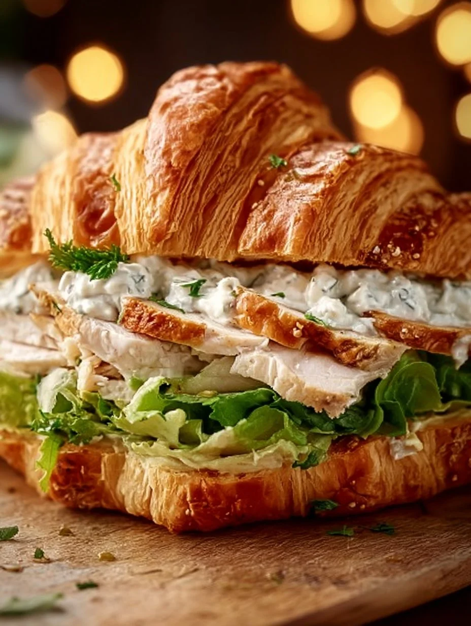 Chicken Caesar Croissant Sandwich