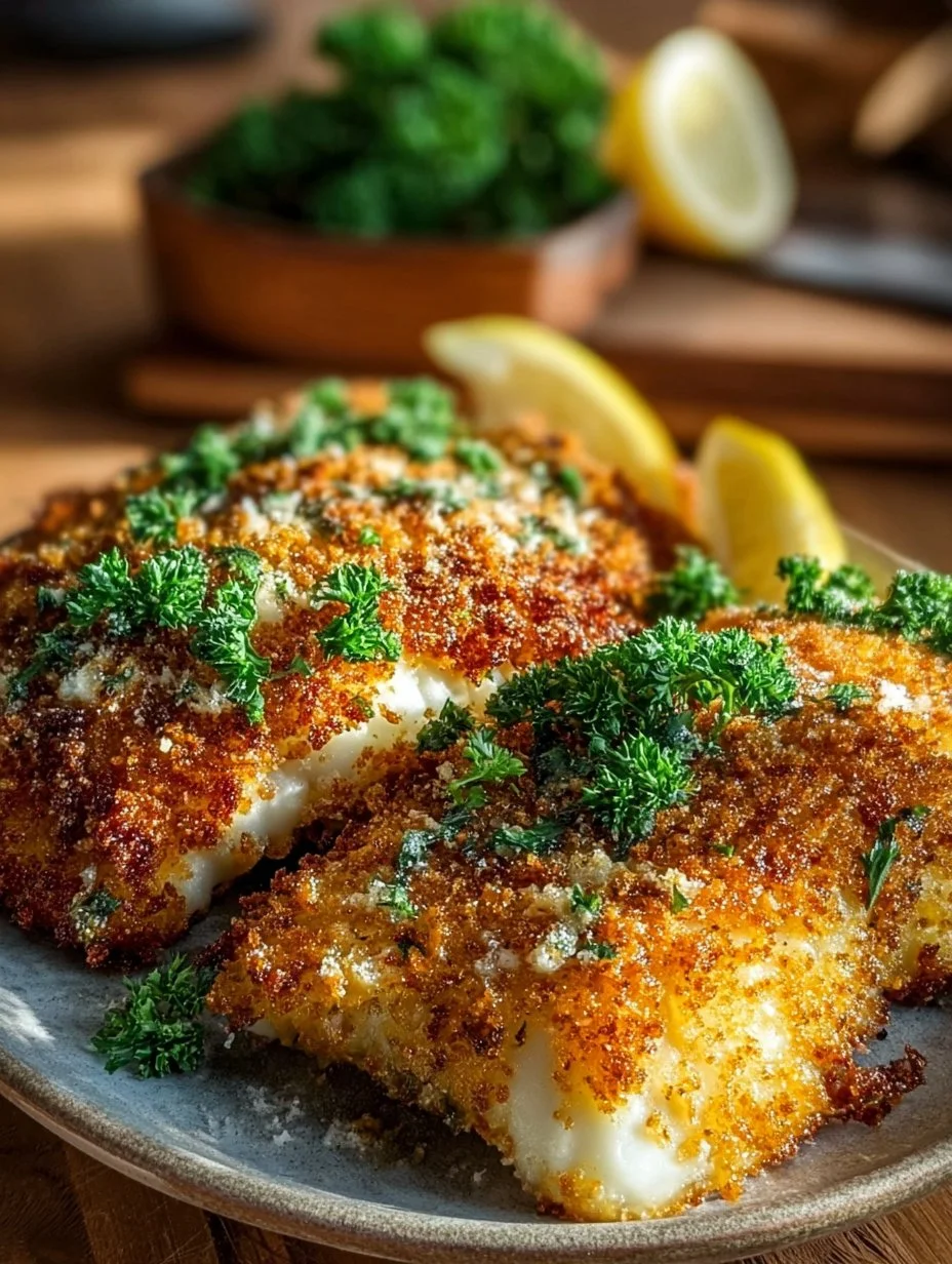 Crispy Air Fryer Parmesan Crusted Cod