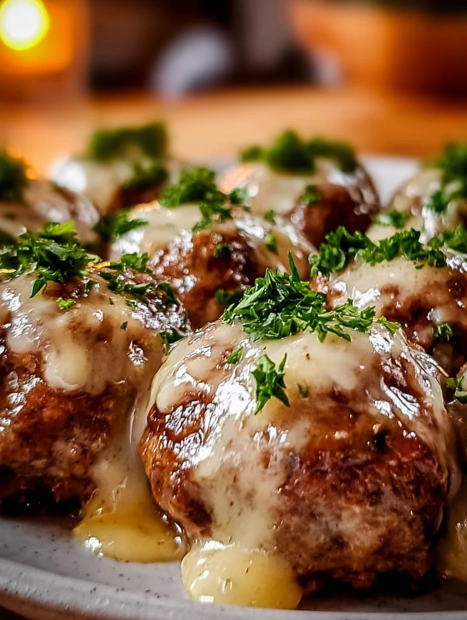 Crock Pot French Onion Meatballs