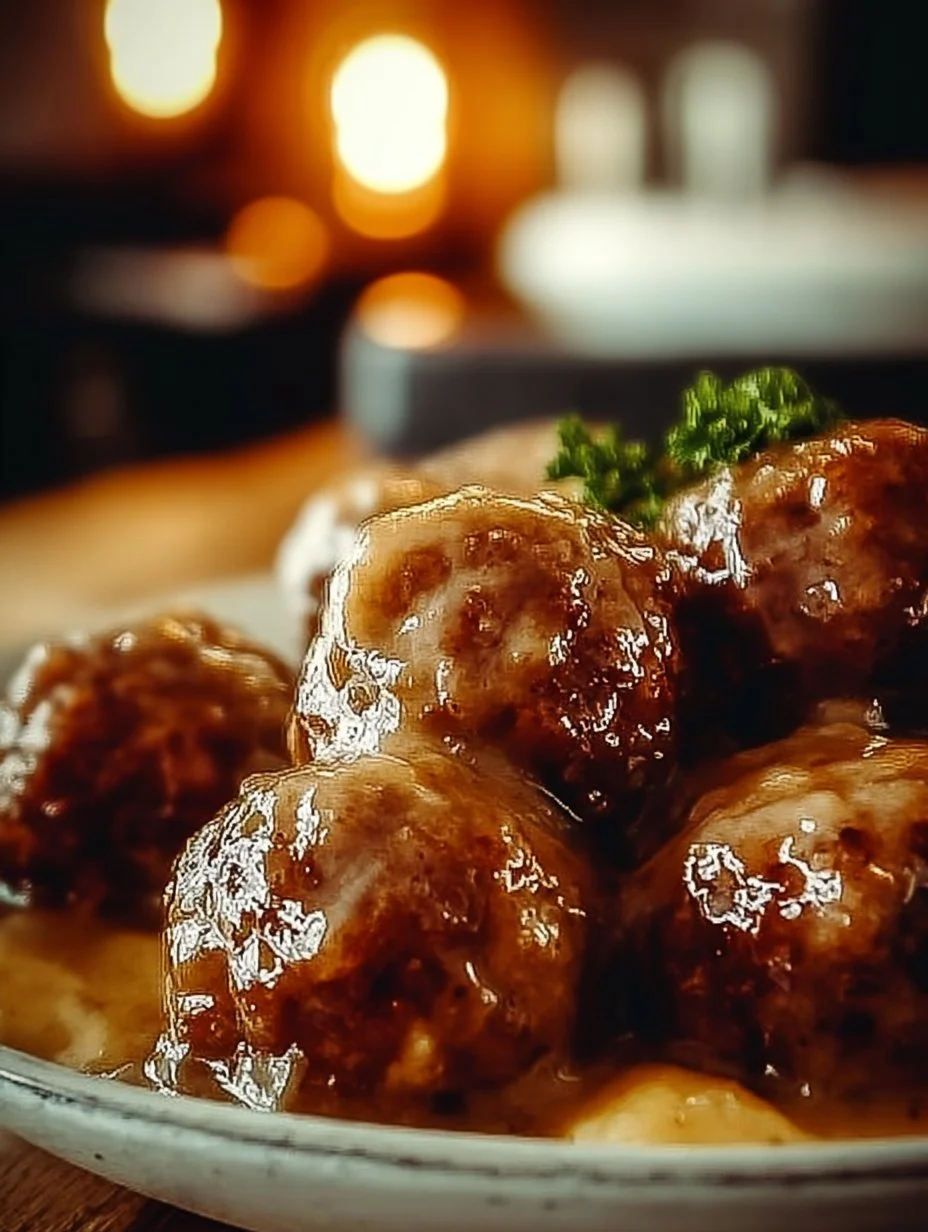 Crock Pot French Onion Meatballs