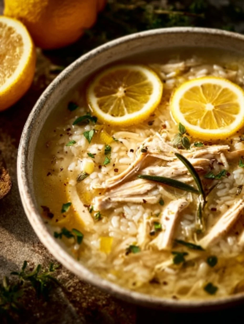 Crockpot Lemon Chicken Soup